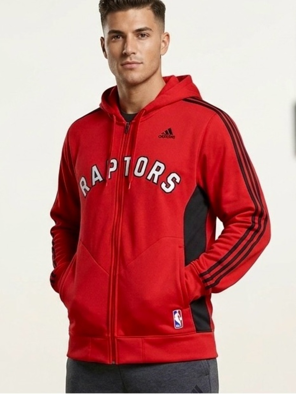 Adidas NBA Toronto Raptors Full-Zip Performance Fleece Hoodie -
Size L